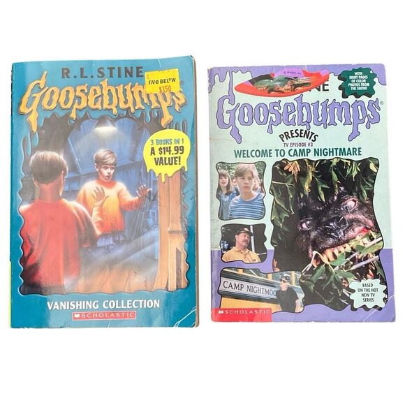 Goosebumps Welcome To Camp Nightmare #3 by R L Stine & vanishing collection 1st - Picture 1 of 12